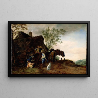 Philips Wouwerman - Halt of Cavaliers at an Inn.webp