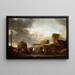 Harvest of Hay - Philips Wouwerman — framed artwork on a wall