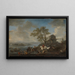 Pond with Horses on a River - Philips Wouwerman — framed artwork on a wall