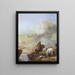 Aterrizar un barco - Philips Wouwerman — cuadro enmarcado en la pared