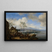 campesinos alegres y bulliciosos en una posada - Philips Wouwerman — cuadro enmarcado en la pared
