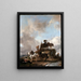 campesinos en los campos, cosecha de heno - Philips Wouwerman — cuadro enmarcado en la pared