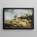 Banco de arena con viajeros - Philips Wouwerman — cuadro enmarcado en la pared