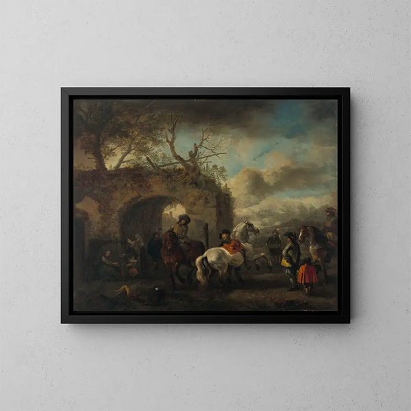 L'École d'équitation - Philips Wouwerman — framed artwork on a wall