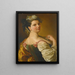 Retrato de una joven pastorcilla - Pier Leone Ghezzi — cuadro enmarcado en la pared