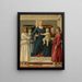 Virgen con el Niño sentado con cuatro ángeles - Piero della Francesca — cuadro enmarcado en la pared