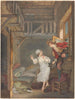 La visita de los enamorados - Pierre-Antoine Baudouin — vista de la obra