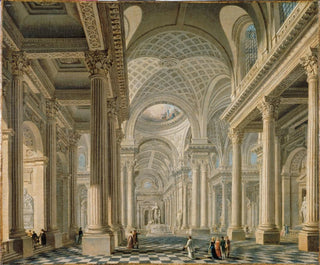 PierreAntoine Demachy - Intrieur de lglise de la Madeleine daprs le projet de Contant dIvry.webp