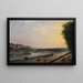 The Seine at La Grenouillère seen from the terrace by the water's edge at the Tuileries - Pierre-Antoine Demachy — framed artwork on a wall
