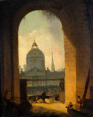 PierreAntoine Demachy - Le collge des QuatresNations vu de lentre de la cour carre du Louvre.webp