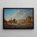 L'île Louviers and the tip of L'île Saint-Louis seen from the port Saint-Paul, port des Célestins - Pierre-Antoine Demachy — framed artwork on a wall