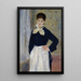 Una camarera en el restaurante Duval - Pierre-Auguste Renoir — cuadro enmarcado en la pared