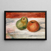 Apple and Pear - Pierre-Auguste Renoir — framed artwork on a wall