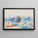 En la orilla del agua - Pierre-Auguste Renoir — cuadro enmarcado en la pared