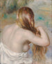 Blonde trenzándose su cabello - Pierre-Auguste Renoir — vista de la obra