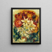 Bouquet de narcisses et de roses - Pierre-Auguste Renoir — framed artwork on a wall