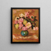 Ramo de rosas en un jarrón - Pierre-Auguste Renoir — cuadro enmarcado en la pared