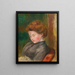Buste de mujer - Pierre-Auguste Renoir — cuadro enmarcado en la pared