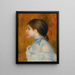 Busto de joven con lazo azul - Pierre-Auguste Renoir — cuadro enmarcado en la pared
