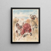 Children Playing Ball - Pierre-Auguste Renoir — framed artwork on a wall