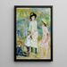 Children on the Shore of Guernsey - Pierre-Auguste Renoir — framed artwork on a wall