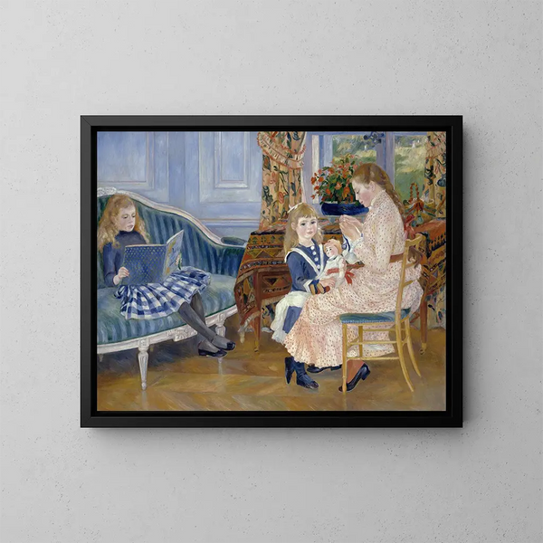 L'Après-midi des enfants à Wargemont - Pierre-Auguste Renoir — cuadro enmarcado en la pared