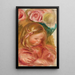Coco dans les roses - Pierre-Auguste Renoir — framed artwork on a wall