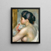 Mujer con cabello negro - Pierre-Auguste Renoir — cuadro enmarcado en la pared