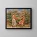 Dos mujeres en el jardín en Cagnes - Pierre-Auguste Renoir — cuadro enmarcado en la pared