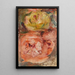 Dos rosas - Pierre-Auguste Renoir — cuadro enmarcado en la pared