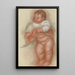 Niño desnudo de pie - Pierre-Auguste Renoir — cuadro enmarcado en la pared
