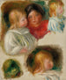 Estudio de niños y joven mujer - Pierre-Auguste Renoir — vista de la obra