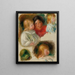 Estudio de niños y joven mujer - Pierre-Auguste Renoir — cuadro enmarcado en la pared