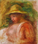 Mujer con sombrero - Pierre-Auguste Renoir — vista de la obra