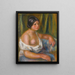 Mujer en azul - Pierre-Auguste Renoir — cuadro enmarcado en la pared