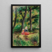 Mujer y niño en un paisaje - Pierre-Auguste Renoir — cuadro enmarcado en la pared