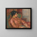 Mujer en sillón verde - Pierre-Auguste Renoir — cuadro enmarcado en la pared
