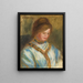 Mujer con blusa azul - Pierre-Auguste Renoir — cuadro enmarcado en la pared