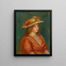 Mujer con blusa roja - Pierre-Auguste Renoir — cuadro enmarcado en la pared
