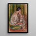 a woman in oriental costume - Pierre-Auguste Renoir — framed artwork on a wall