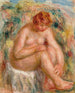 Mujer desnuda sentada vista de tres cuartos Bañista - Pierre-Auguste Renoir — vista de la obra