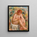 Mujer desnuda sentada vista de tres cuartos Bañista - Pierre-Auguste Renoir — cuadro enmarcado en la pared