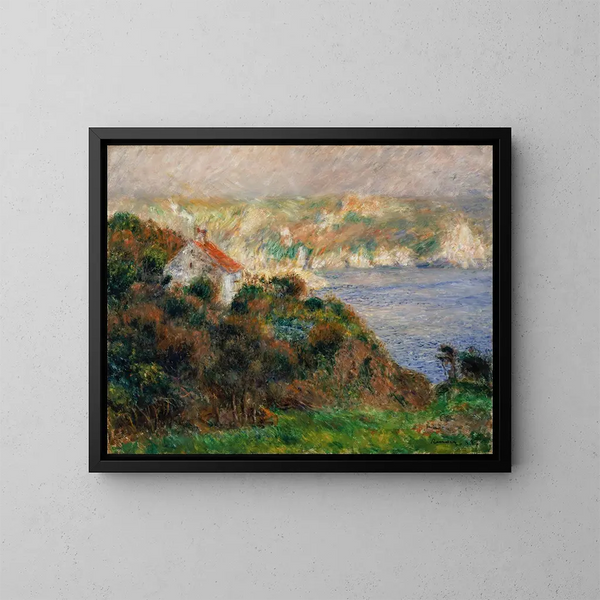 Brouillard sur Guernesey - Pierre-Auguste Renoir — framed artwork on a wall