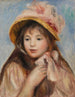 Girl with Pink Bonnet Jeune fille au chapeau rose - Pierre-Auguste Renoir — vista de la obra