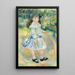 Niña con aros - Pierre-Auguste Renoir — cuadro enmarcado en la pared