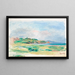 Gulf, sea, green cliffs - Pierre-Auguste Renoir — framed artwork on a wall