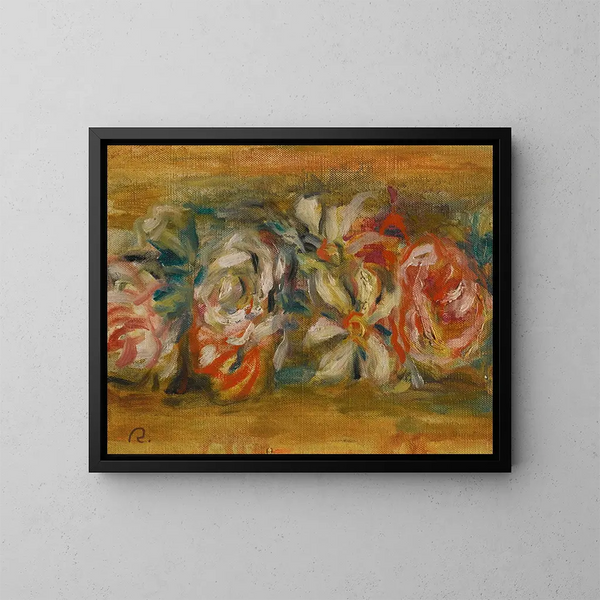 Jet de flores - Pierre-Auguste Renoir — cuadro enmarcado en la pared