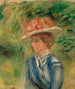 Joven mujer con sombrero floreado - Pierre-Auguste Renoir — vista de la obra