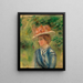 Joven mujer con sombrero floreado - Pierre-Auguste Renoir — cuadro enmarcado en la pared