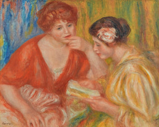 PierreAuguste Renoir - La Lecture Deux Femmes Aux Corsages Rouge Et Rose.webp